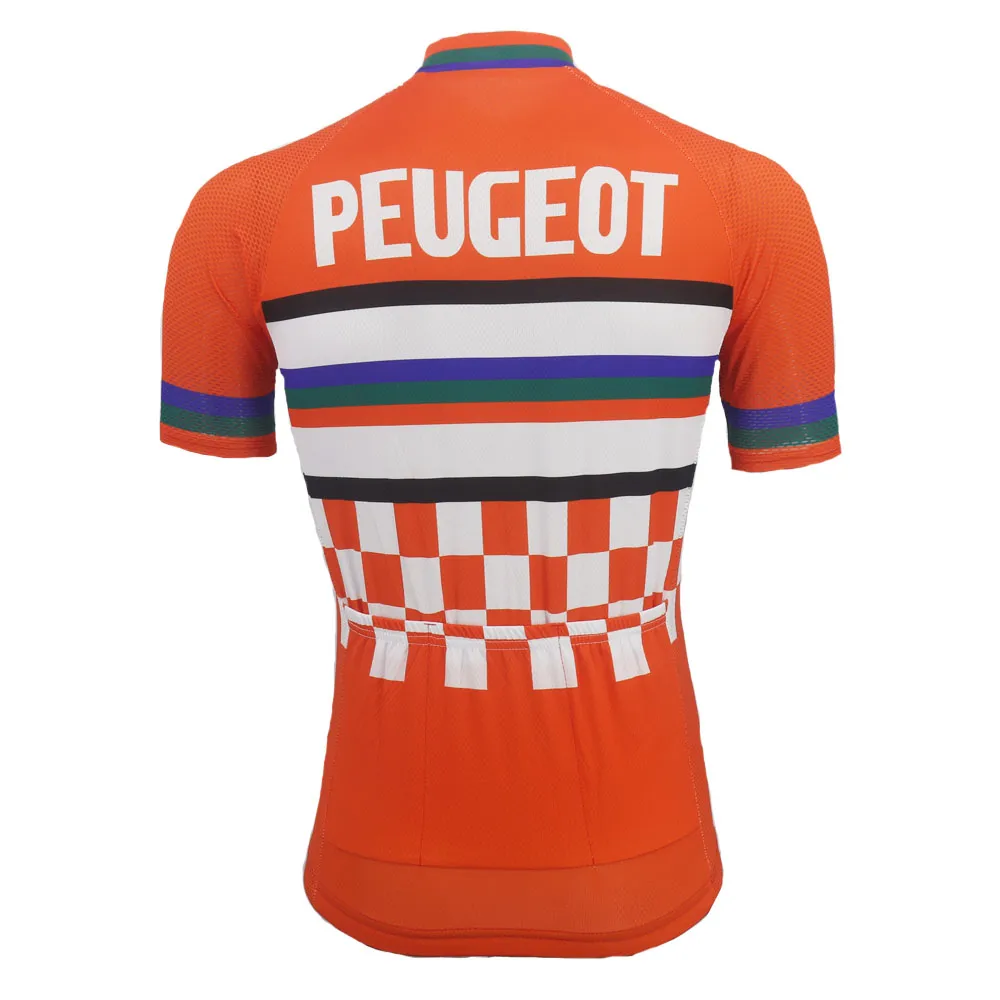 2022 PEUGEOT Retro Cycling Jersey Summer Short Sleeve Bike Wear Road Bike MTB Clothing259c