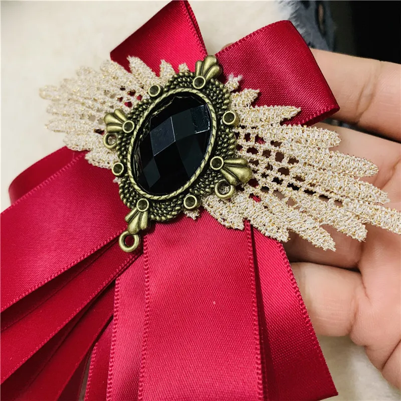 Gravatas artesanais broche laço masculino gravata personalidade homens e mulheres pinos ternos casamento banquete acessórios de roupas rosa colla307k