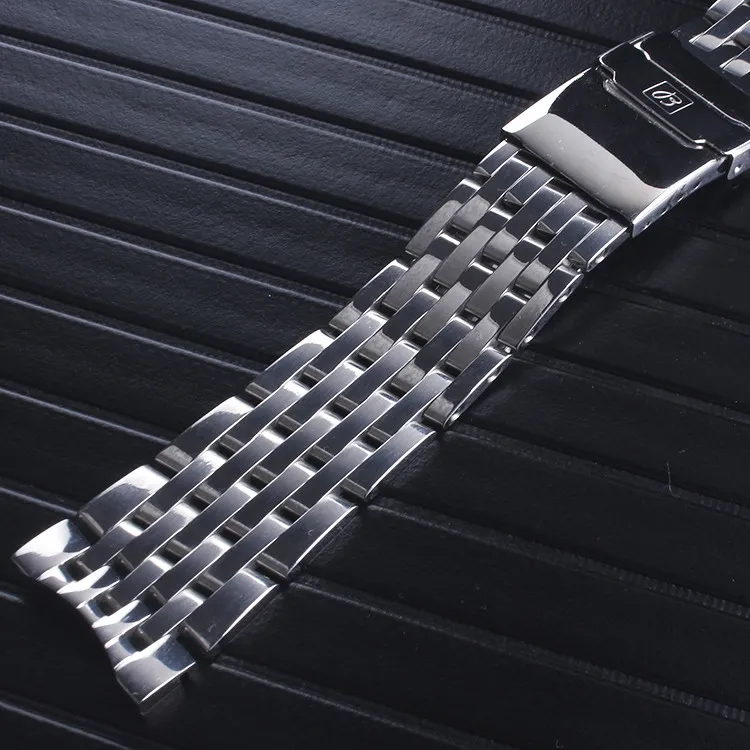 22mm 24mm Cruved end hoge kwaliteit massief roestvrij stalen horlogeband voor Breitling Watch342e316h