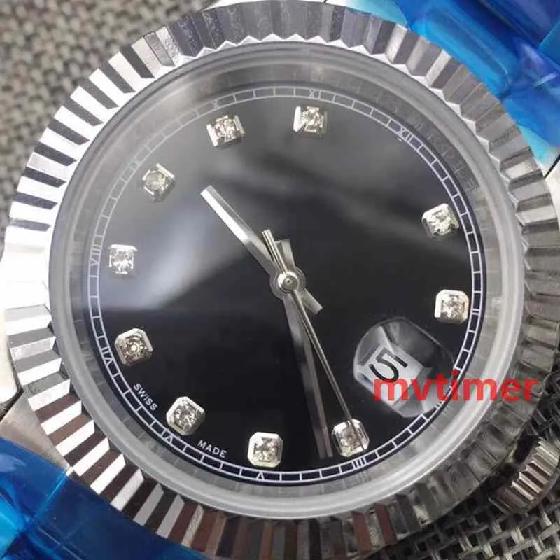 Fashion 41mm Mechanical Automatic Self Winding Mens Diamond Watch Men Watches Reloj Montre Business Wristwatches336x