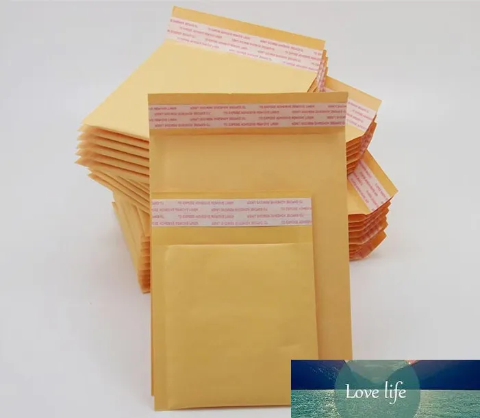 100 pièces petit grand 11 15 13 21 cm jaune Kraft bulle Mailers enveloppes rembourrées sac auto-scellant école de commerce Office297l