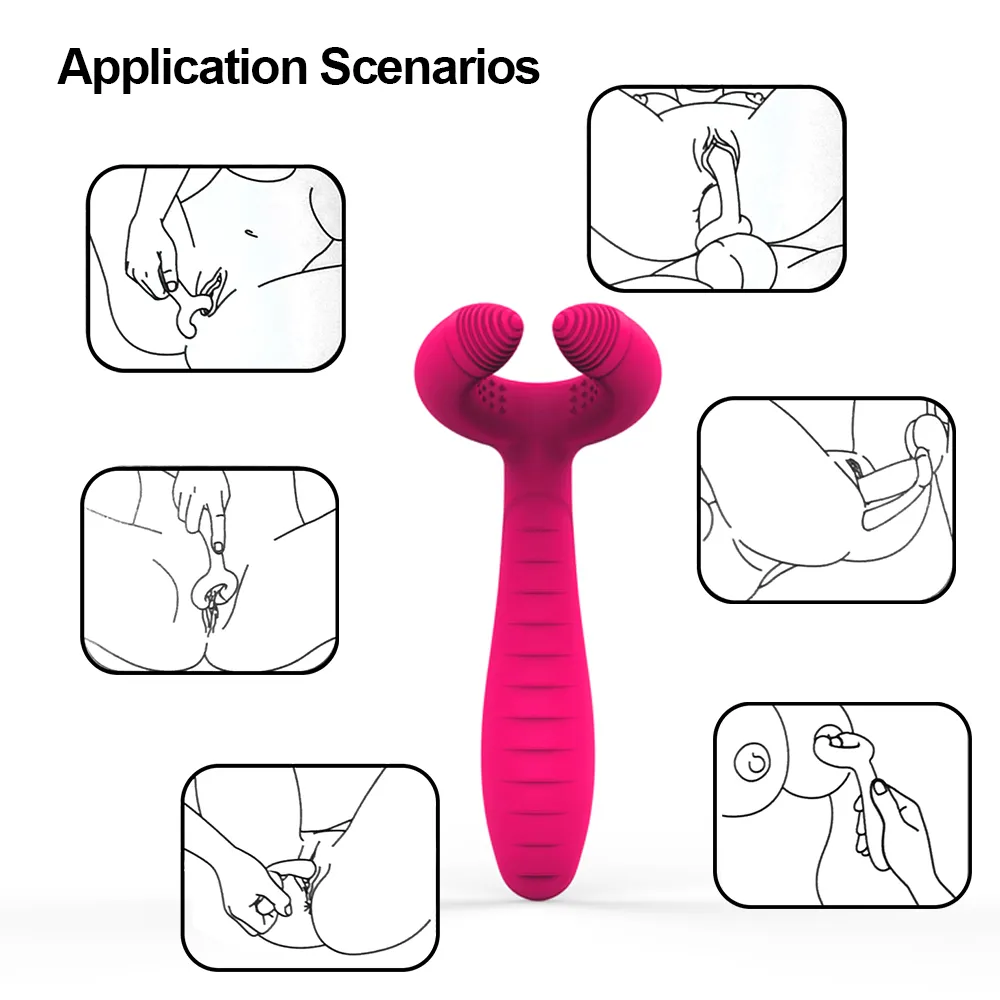 Silikon G-Punkt Stimulieren Vibratoren Dildo Nippel Clip Masturbieren Vibrator Erwachsene Sexspielzeug für Frauen Männer Paar Y200422