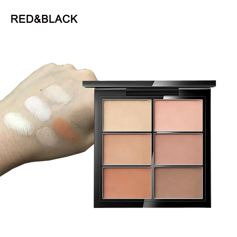 RedBlack Face Concealer Makeup Palette pędzle baza bazowa bronzer korektor konturowy paleta makijaż kosmetyków 8990117