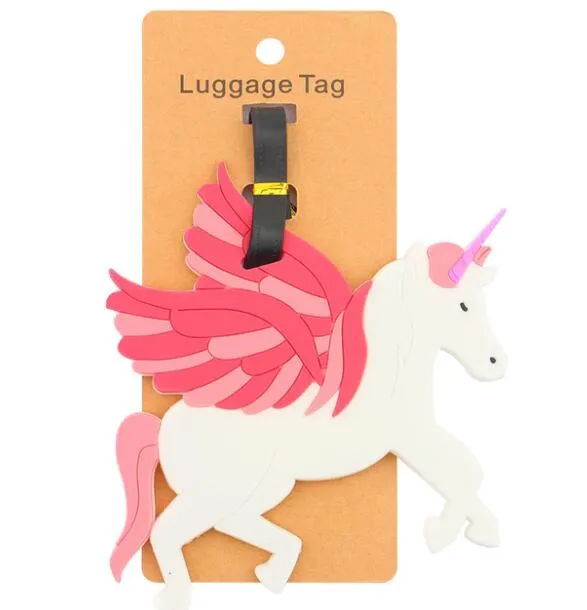 10 stcs Travel Accessories Creative Bagage Tag Animal Cartoon Silica gel koffer id addres houder