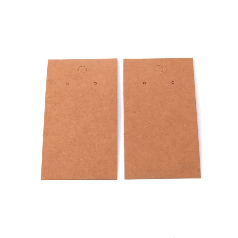 5x9cm Forme rectangulaire Boucle d'oreille Cartes d'affichage / Bijoux de mode Boucles d'oreilles Gland Emballage Papier Étiquettes volantes Blanc Noir Brown241h