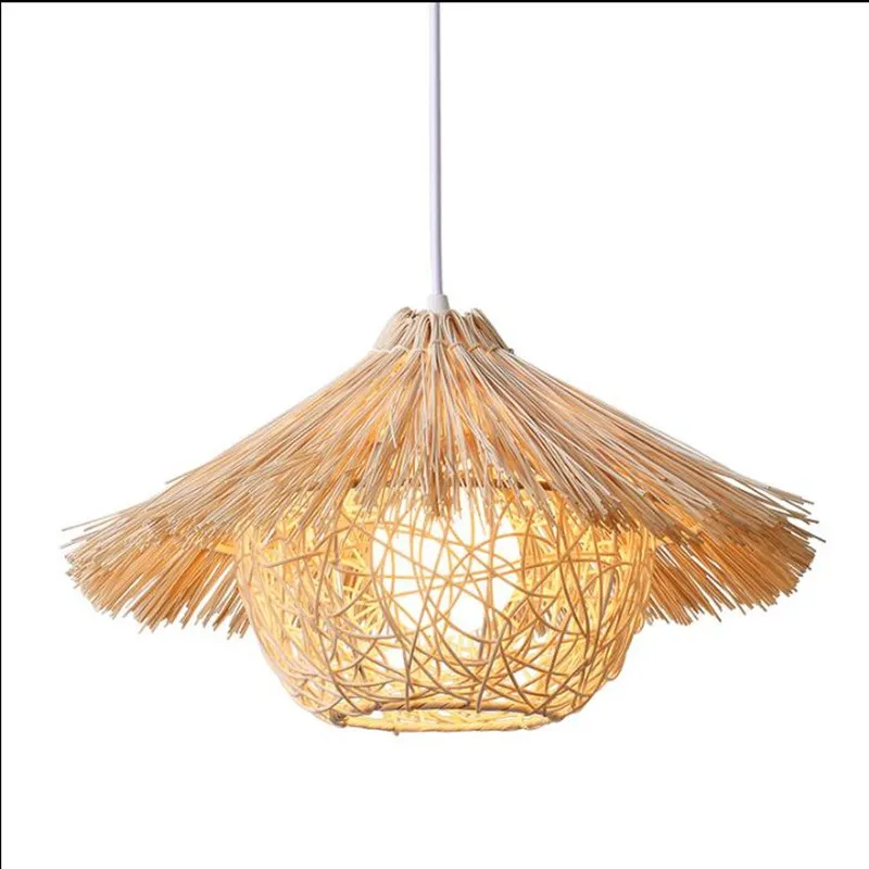 Rattan Pendant Lampy żyrandol Bamboo Nest House Lamp Bar Restaurant Balcony Południowo -Wschodnie Wino żyrandole 247x