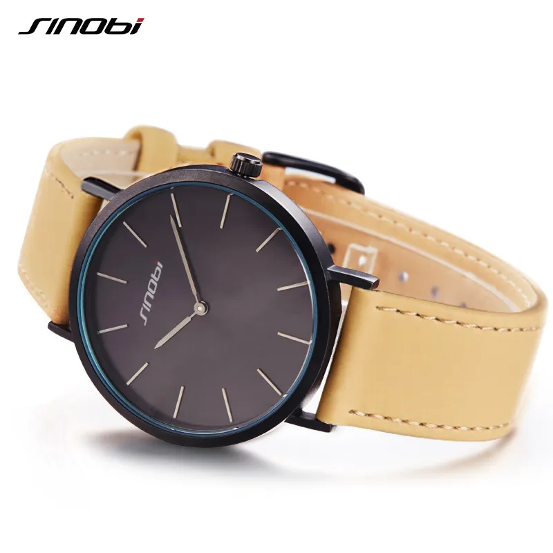 SINOBI New Fashion Black Womens Wrist Watches Leather Watchband Luxury Brand Simple Ladies Geneva Quartz Clocks relogio feminino289m