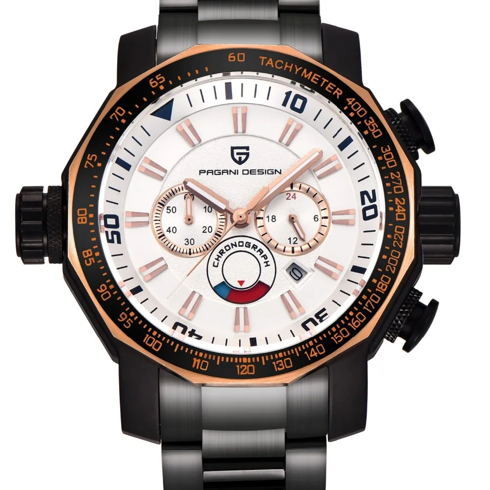 Uhren Männer Luxusmarke Pagani Design Sport Watch Dive Militär Uhren Big Dial Multifunktion Quarz Armbandwatch Reloj Hombre308d