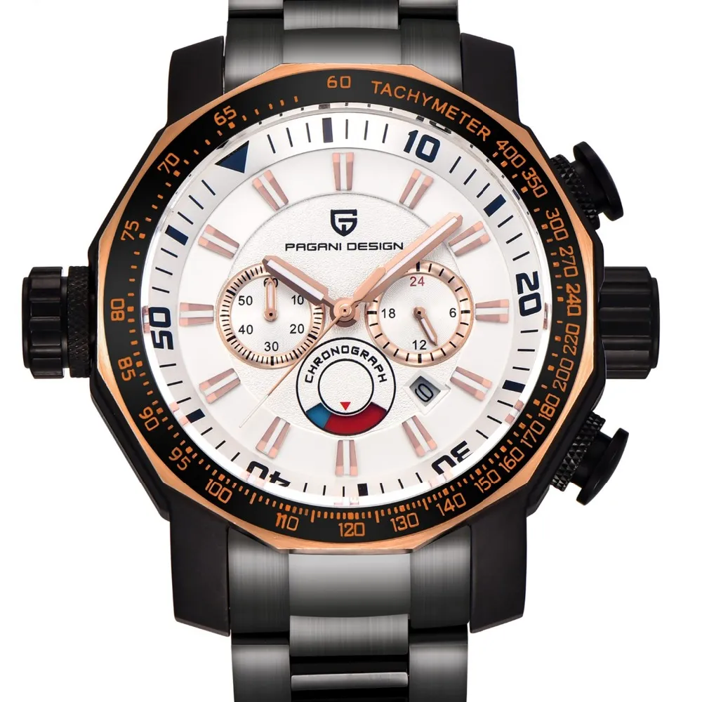 Zegarki luksusowa marka Pagani Design Sport zegarek nurkowy zegarki wojskowe Big Dial wielofunkcyjny kwarc na rękę RELOJ HOMBRE239J