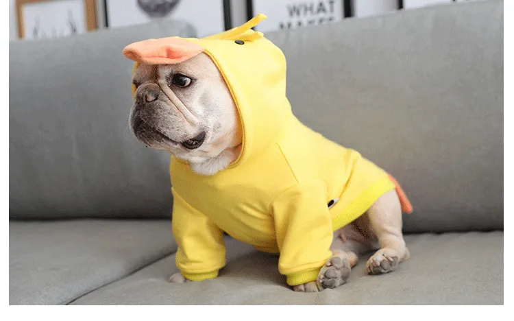 Śliczna kreskówka kaczka pies fashion żółta sukienka dla zwierząt domowych Schnauzer Teddy Spring Autumn Pet ubrania 250I2673853