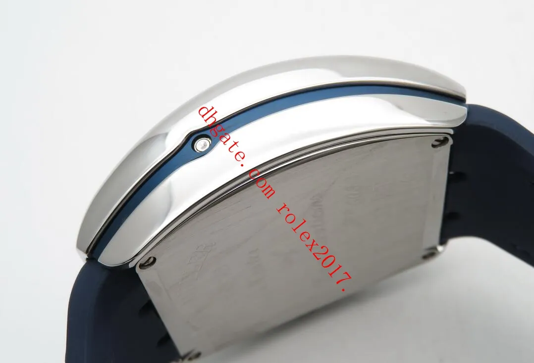 Men's Products Vanguard 44mm Watch 7750 Valjoux機能クロノグラフ付き自動ムーブメントウォッチブルーダイヤル爆発したnumer266s