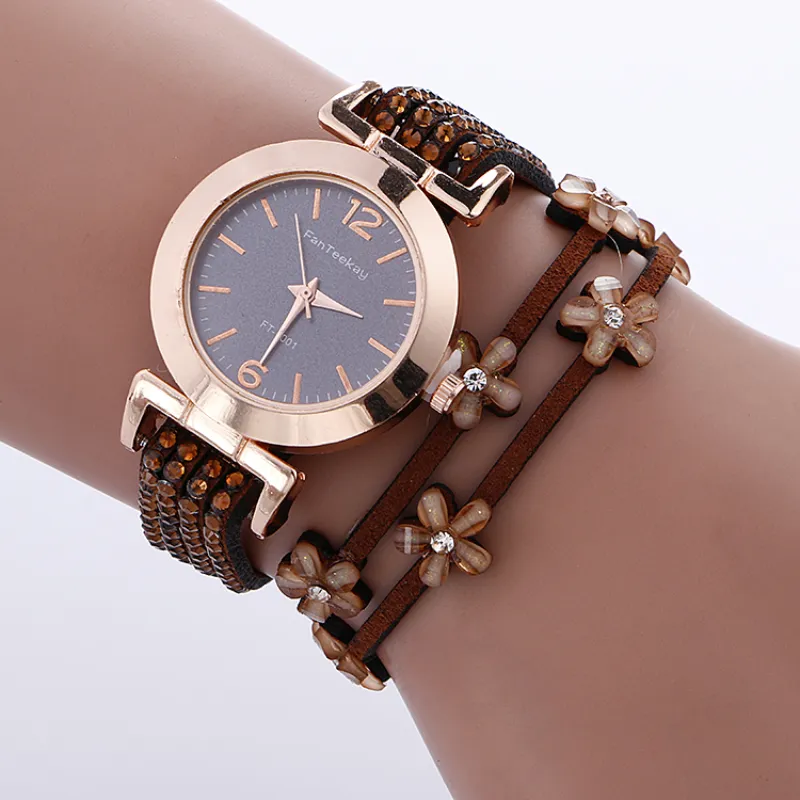 Besondere Geschenke Damenuhren Mode Wrap Around Vorhängeschloss Diamant Schneeflocke Armband Lady Womans Armbanduhr Quart255K