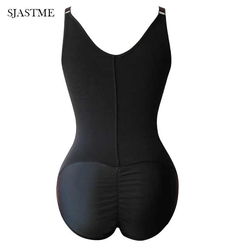 Nya kvinnors plus size bodysuit Formewear Slimming Tummy Control Full Body Shaper Panty Style Clip Zip med bh midjebältet fajas y297z