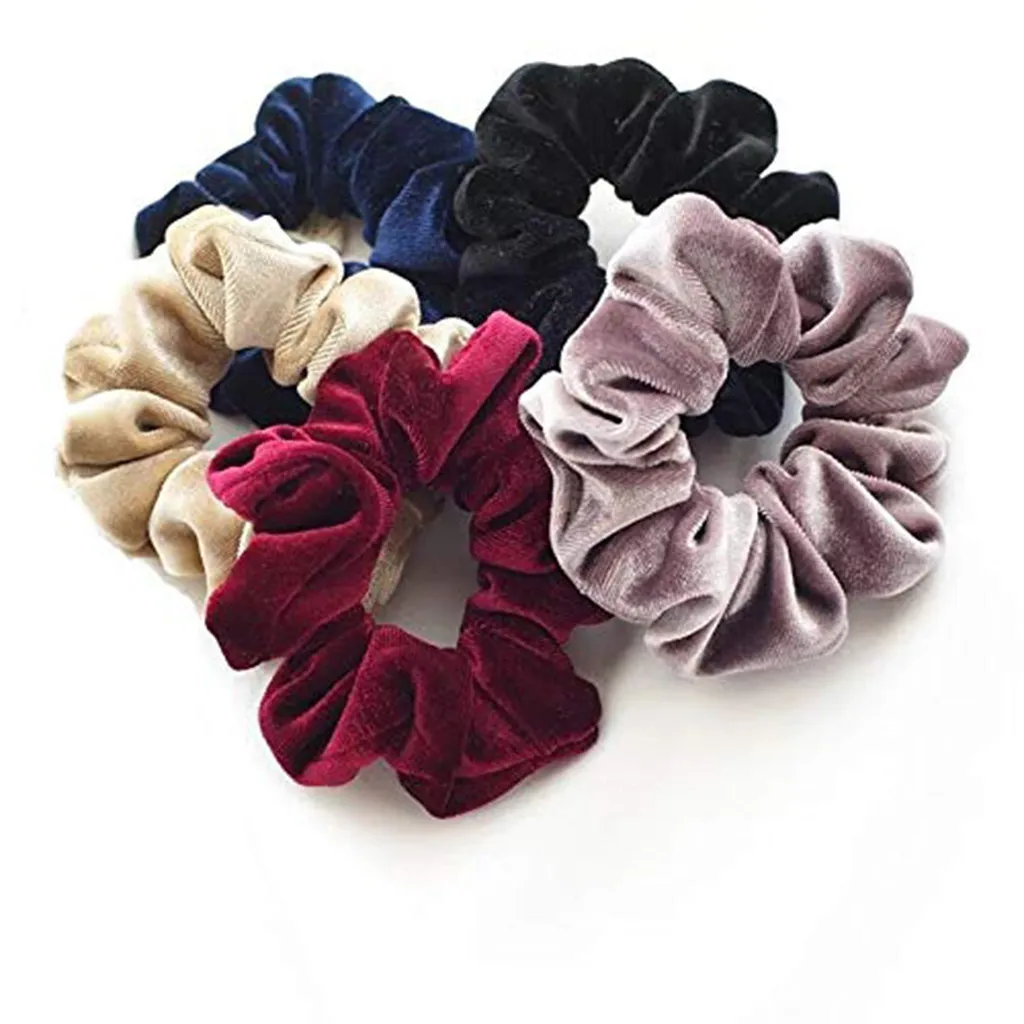 벨벳 Scrunchie 여자 여자 탄성 헤어 고무 밴드 여성을위한 껌 넥타이 링 헤어 링 밧줄 포니 테일 홀더 4028260