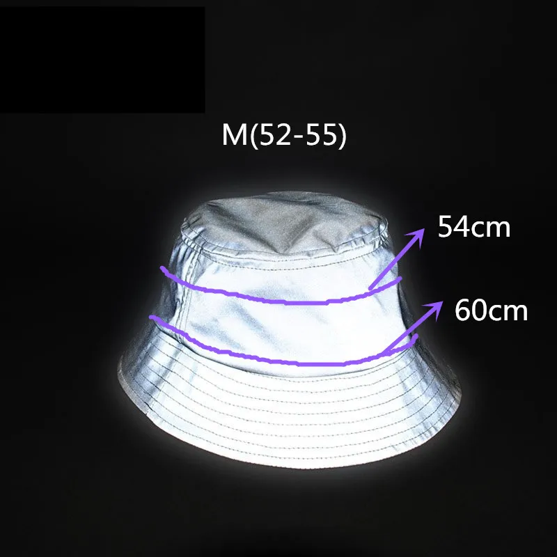 Homme Femmes Unisexe Chapeau Réfléchissant Glow In The Dark Hip Hop En Plein Air Plage D'été Sporting Sun Bucket Chapeau Bob Chapeau Caps WFGD809 T203059627