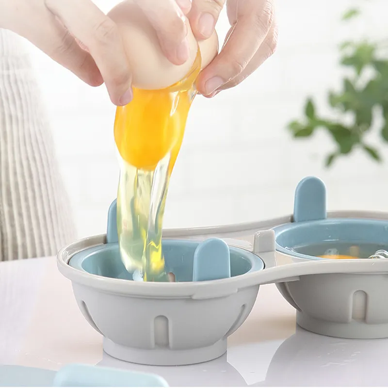 Pulsante di uova a microonde BPA lavastoviglie a doppio produttore di uova in camicia di grotte in camicia di uovo cuocere cuocere cucine cucina gadget226m