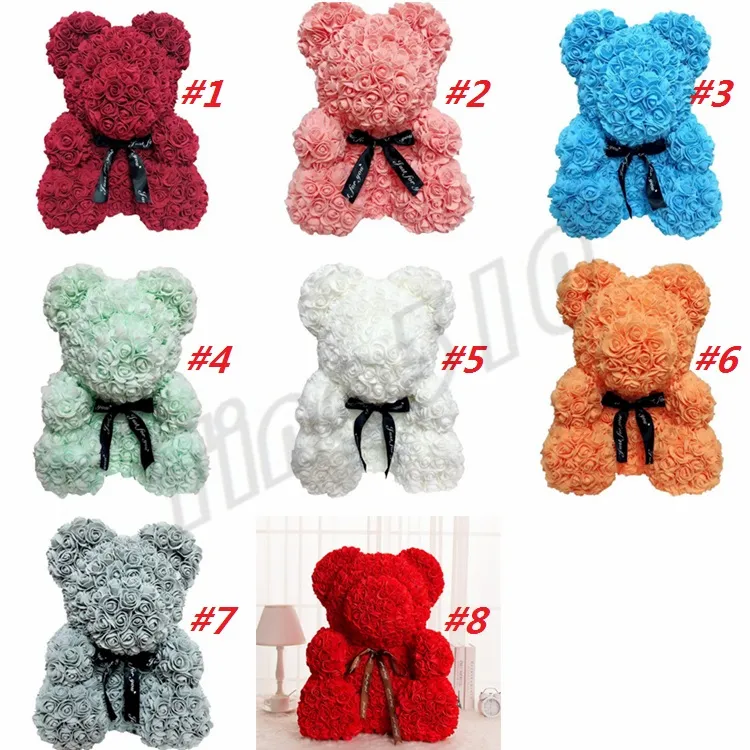 25 cm rose bear simulation flower creative gift soap rose teddy bear birthday gift hug bear T8G018256v
