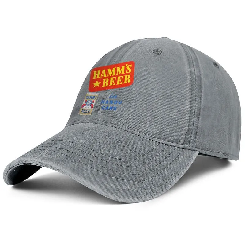 Hamms Beer In Handy Cans Unisex denim baseball cap cool team trendy hats Lakers Yellow Purple Lippers Red Blue Member BBDB Old For2436172