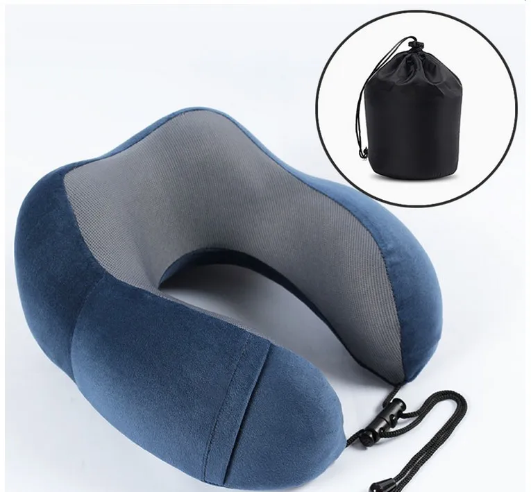 Mousse à mémoire de forme en forme de U, Support de cou, repose-tête, coussin de Protection, oreiller de voyage, 1341G