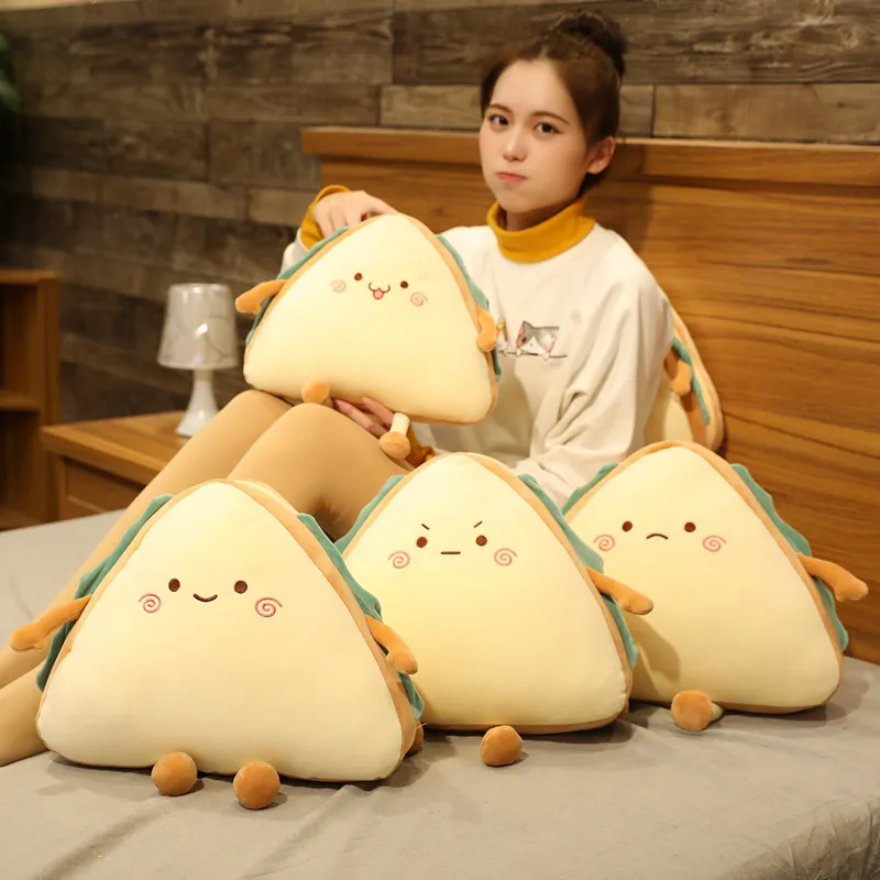 Simulation food sandwich cake plush toy cartoon cute bread filling doll soft nap pillow sofa cushion creative girl birthday gift2400206