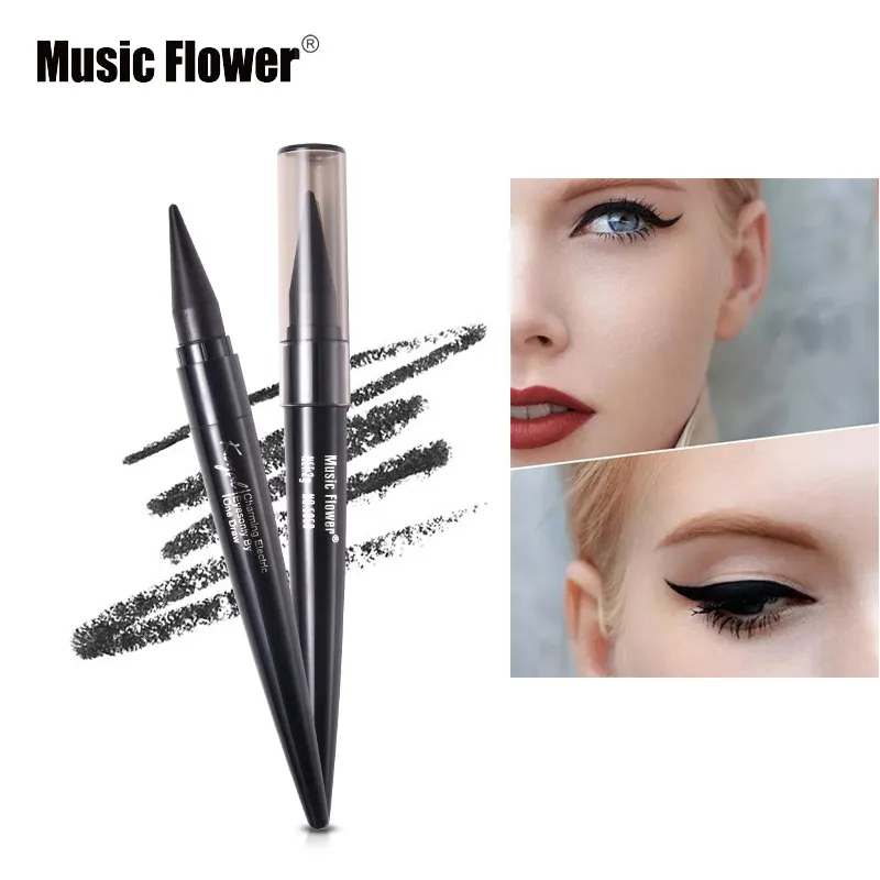 3x Nude Looks Kajal Eyeliner Matte Waterproof Eyeliner Pencil Music Flower Charming Electric Brown/Black/Blue Eyes Makeup