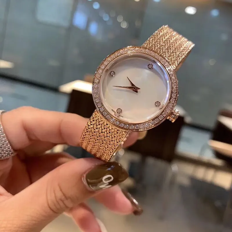 Masowe Women Watches Danies Designer Watch Luksus Diamond Quartz Japan Ruch Gold RandWatches Prezenty Montre de Luxe femme279b