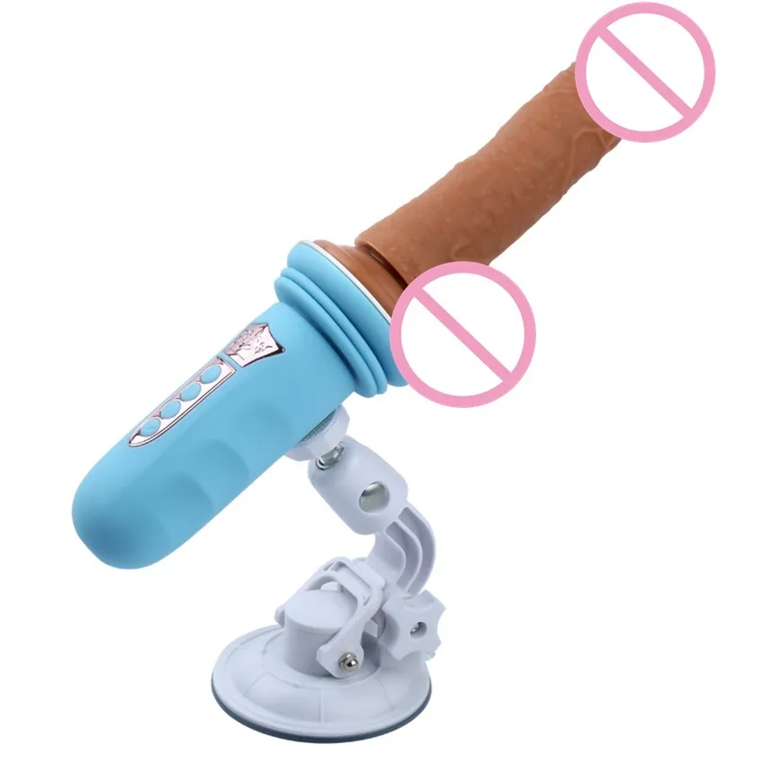 Automatyczny teleskopowy wibrator Dildo Vibrator Sex Zabawki Dla Kobiet Stymulacja G-Spot Masażer Pompuje Pistolet Pistolet Y191217