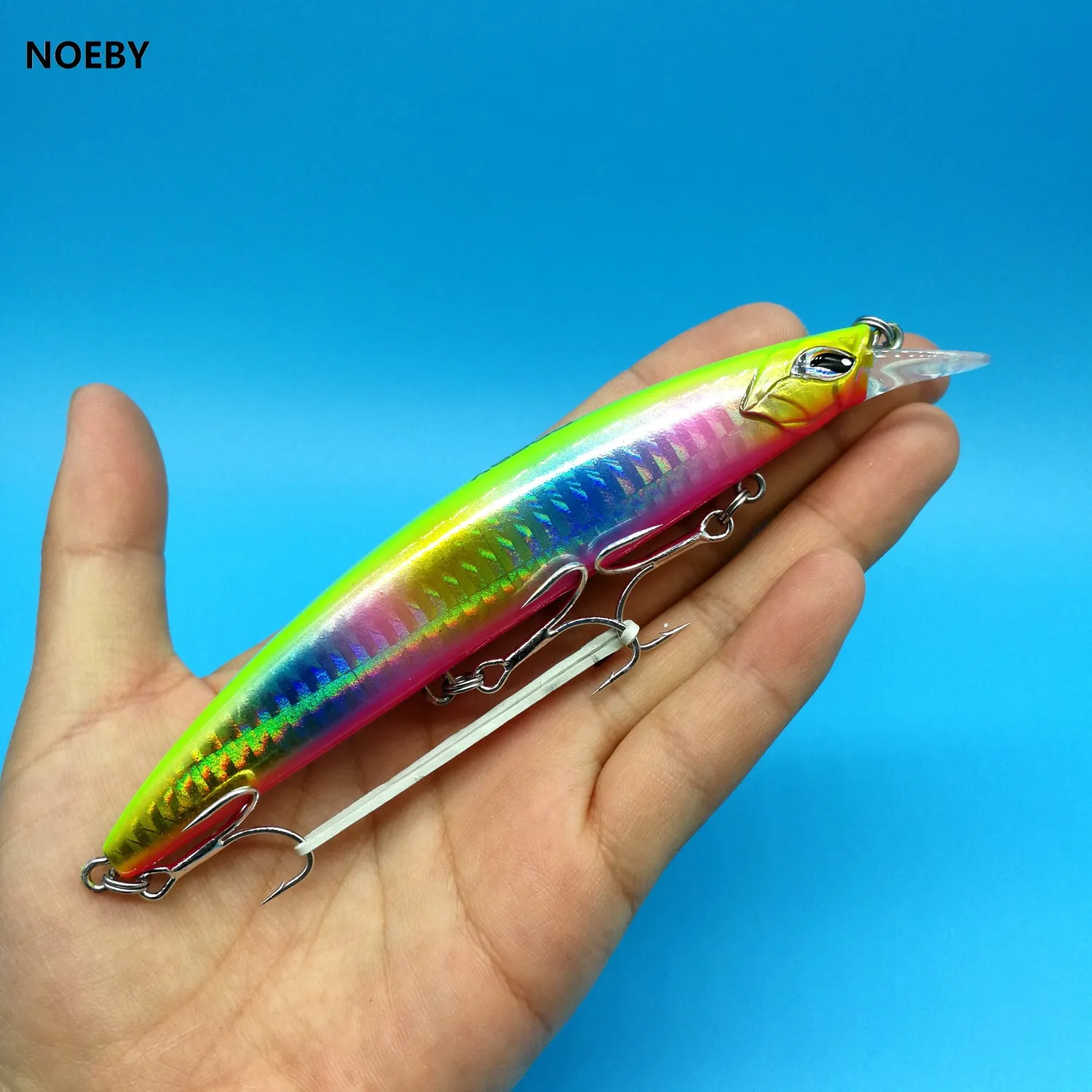 NOEBY 2 pièces 2019 nouveau leurre de pêche au méné flottant 23g130mm 4 couleurs profondeur 015 m Wobbler appât dur matériel de pêche en eau salée T203947215