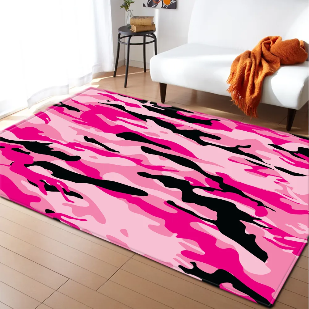 Tapis de décoration pour la maison, en flanelle, Camouflage, pour chambre à coucher de garçons, tapis de sol pour enfants, pour salon, 185K