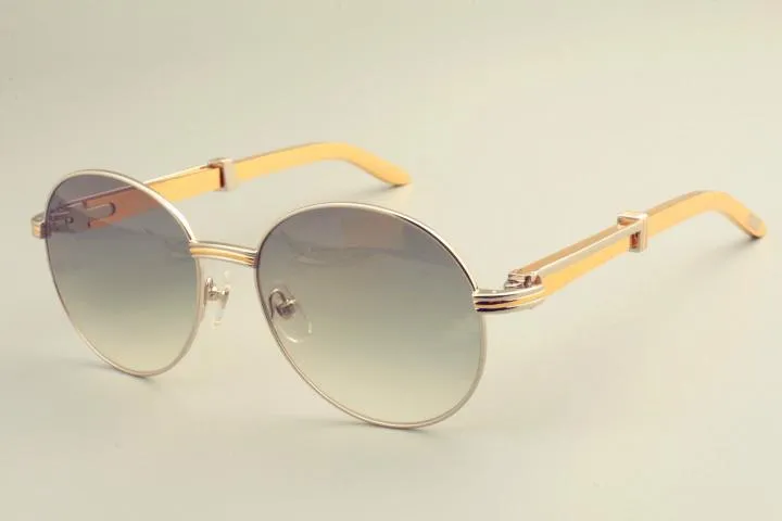 2019 neue Sonnenbrille mit rundem Rahmen 19900692 Sonnenbrille Retro-Mode Sonnenblende Edelstahl Metallbügel 265F