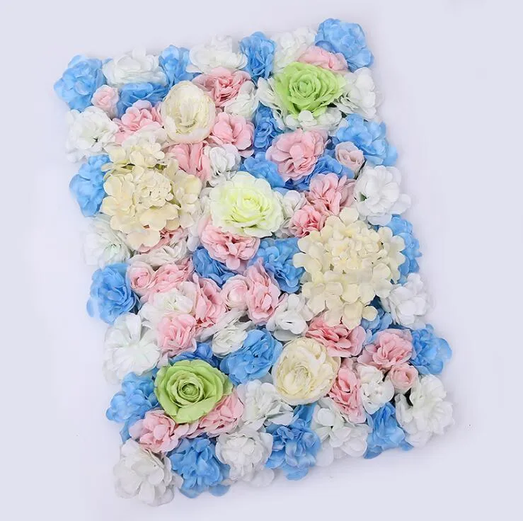 40 x 60 cm künstliche Blumenwanddekoration Straßenführung Blumen gefälschte Hortensie Pfingstrose Rosenblume für Hochzeitsbogen Dekor Flores Kranz2232