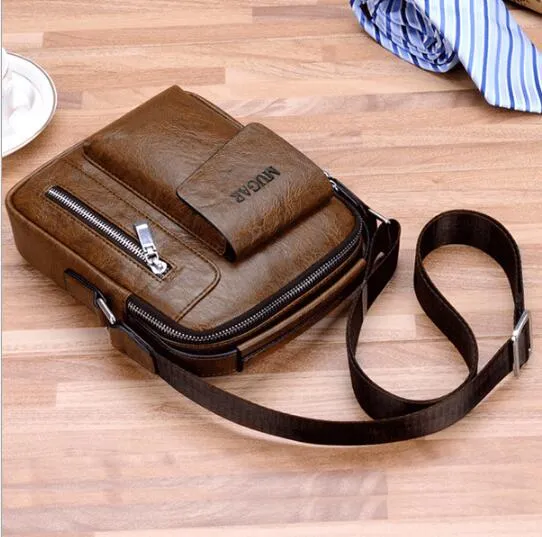 Herrväska mini axelväska messenger affärsbristiga retro small225k