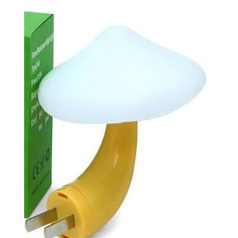 Coloré économie d'énergie champignon LED veilleuse capteur lampe de contrôle chevet mur noël école cadeau DEC610