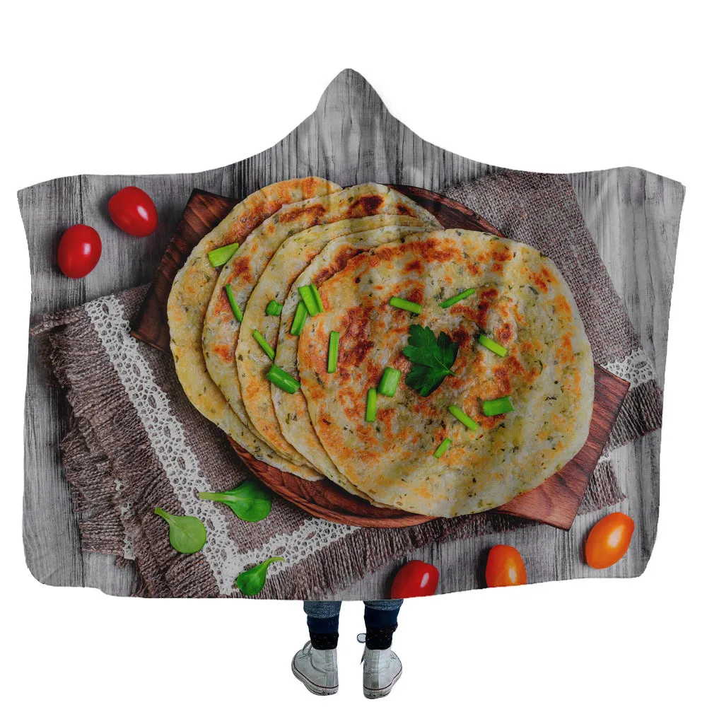 Creatieve Mexicaanse Tortilla Deken met Capuchon Zachte Warme Kinderdeken met Kap Sherpa Fleece Snuggle draagbare dekens voor kinderen 130319q