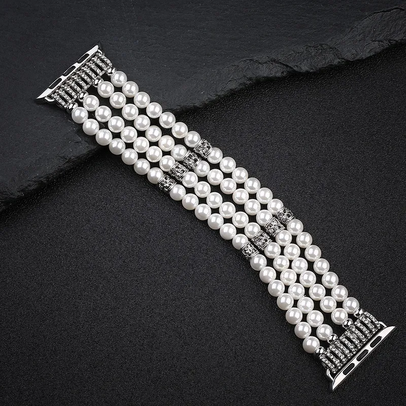 Bpple Watch Band 38mm 40mm Iwatch 4 3 Band Saat kayışı 42mm 44mm İmitasyon İnci Bileklik Saat Bandı T19063083