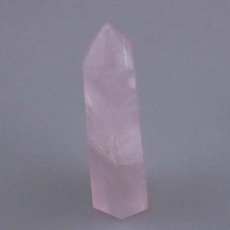 70-80MM Natural Rock Pink Rose Quartz Crystal Wand Point Healing Mineral Stone Pink1780