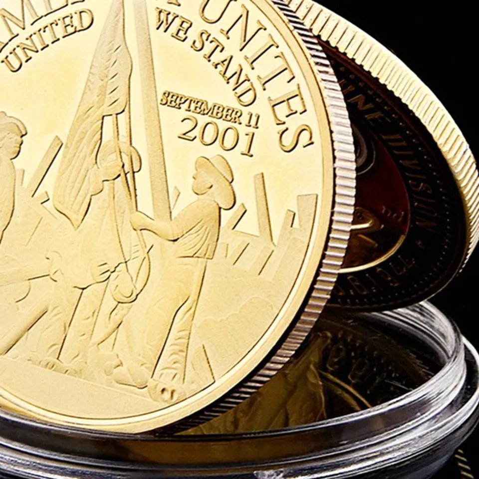 2001911 Rappelez-vous les attaques Statue de la Liberty Craft Us Heroes Goodness Value Gold plaqué Coin6196346