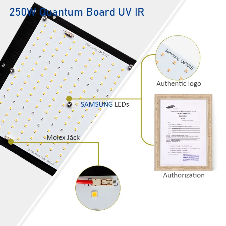 240 Вт QB288 Samsung LM301B LM301H 3000K 3500K 4000K Смешательница светодиодной лампы Deep Red 660 нм UV IR для роста и цветения в помещении229F