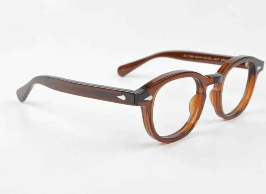 Lunettes de qualité supérieure 15 Cadre des lunettes Johnny Depp Myopie Eyeglasse lemtosh hommes femmes Myopie Arrow Rivet S Taille avec cas257y