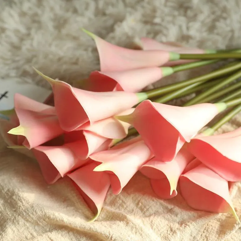 Flores artificiales falsas hoja de cala Floral ramo de boda fiesta decoración del hogar hortensias de seda decoración floral barata para el hogar 20191346N