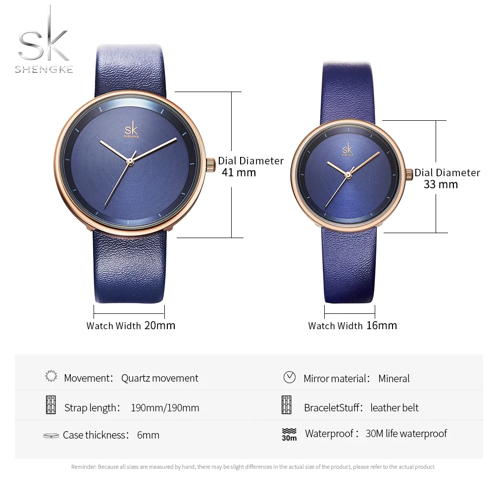 Shengke Merk Quartz Paar Horloge Set Lederen Horloges Voor Liefhebbers Mannen En Vrouwen Horloges Set Relojes Parejas221P