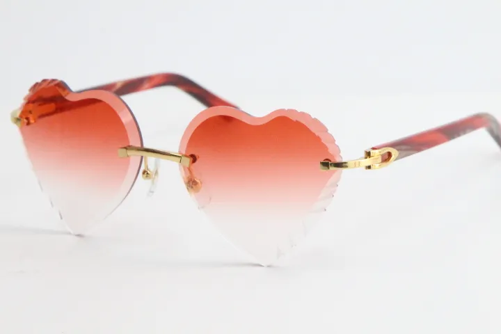 림리스 태양 안경 대리석 자주색 판자 선글라스 판매 3524012Adumbral Gradient 렌즈 명확한 Eyeglasse276k가있는 투명한 프레임