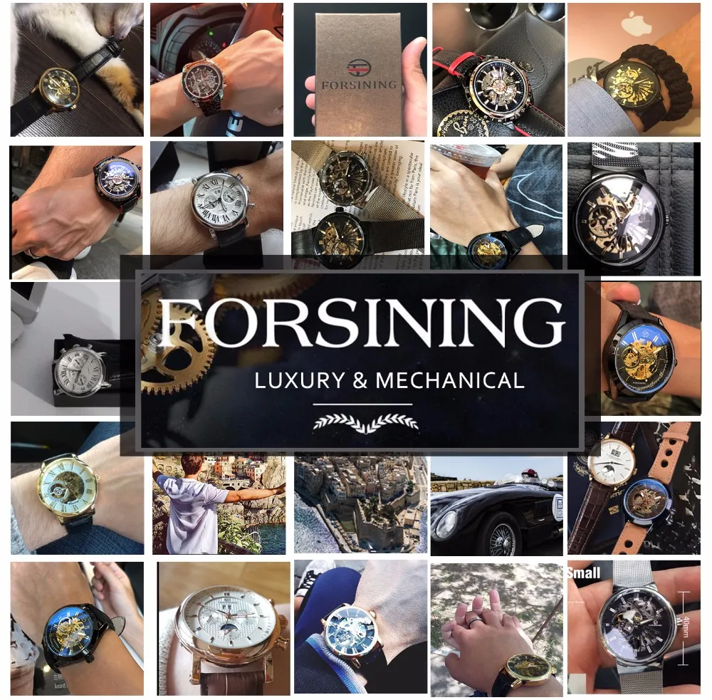 Forsining Sport horloge crâne squelette noir rouge montres hommes montres automatiques haut de gamme luxe lumineux Design eau Resista268d