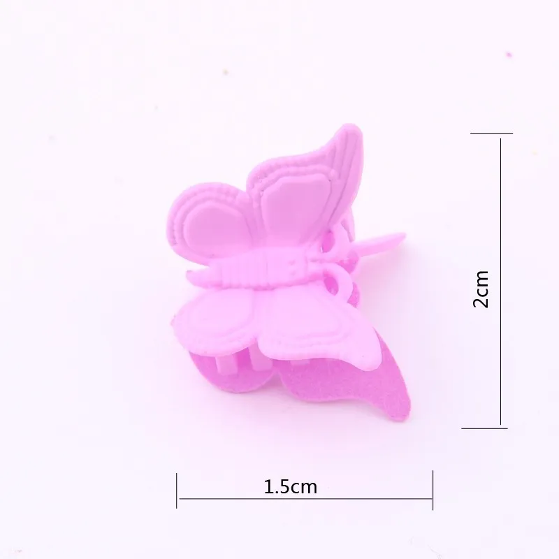 Accessoires pour cheveux, Mini griffes pour bébé, pinces en plastique, couleurs, Design papillon, pour enfants, 2528