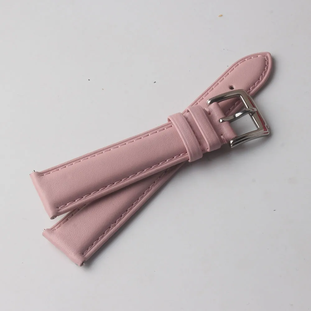 Pink Genuine Leather Smooth Watchbands Strap Quick release pins fashion Watch Accessories 14mm 15mm 16mm 17mm 18mm 19mm 20mm repla272r