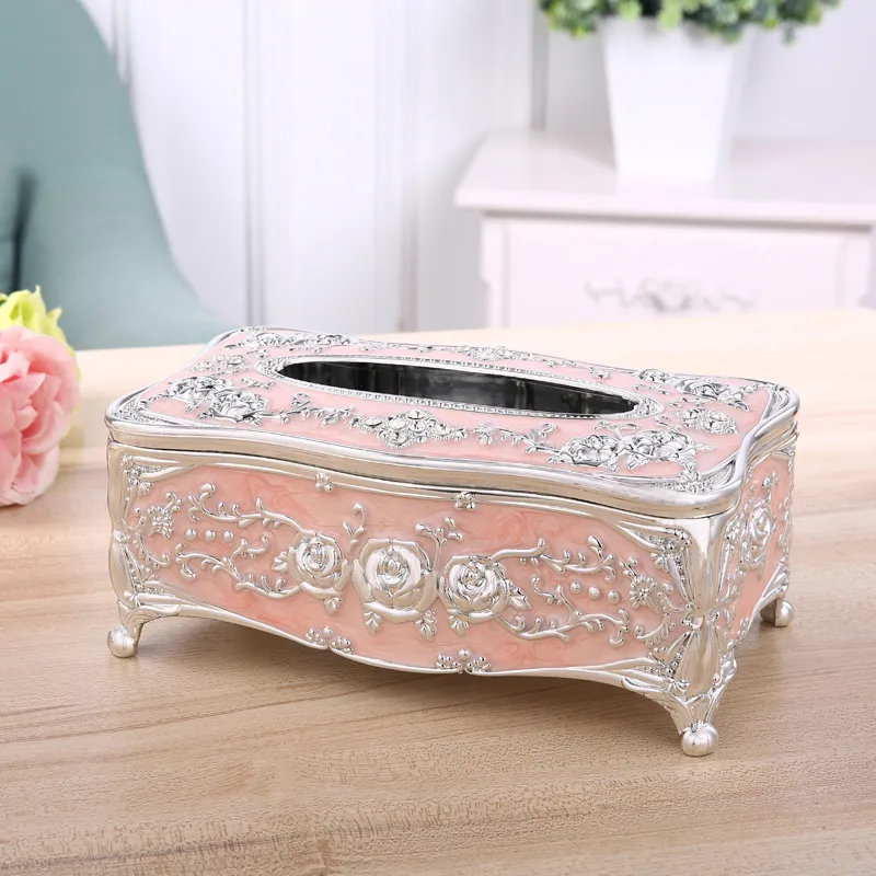 Creatieve Acryl Tissue Box Home Decor Europese Papier Rack Office Home Office KTV el Desktop Papier Opbergdoos LZM0552741