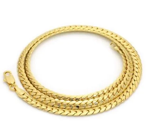 Miami Cuban Link Chain 14K Gold Plated 4mm 24 Necklace210g