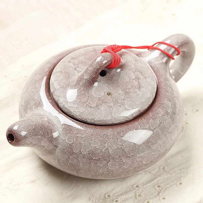 Chinês Tradicional Gelo Crack Glaze Tea Pote Elegante Conjuntos de Tea Serviço China Red Teapot Presentes criativos 2021281V