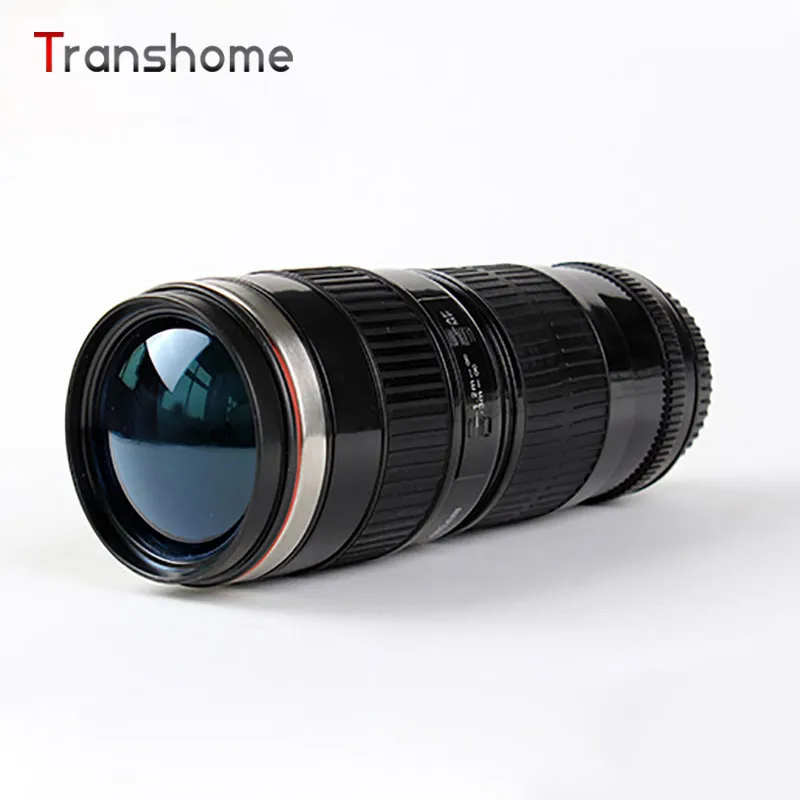 Transhome caméra lentille tasse 440 ml nouvelle mode créative en acier inoxydable gobelet Canon 70-200 lentille Thermo tasses pour tasses à café C18253M