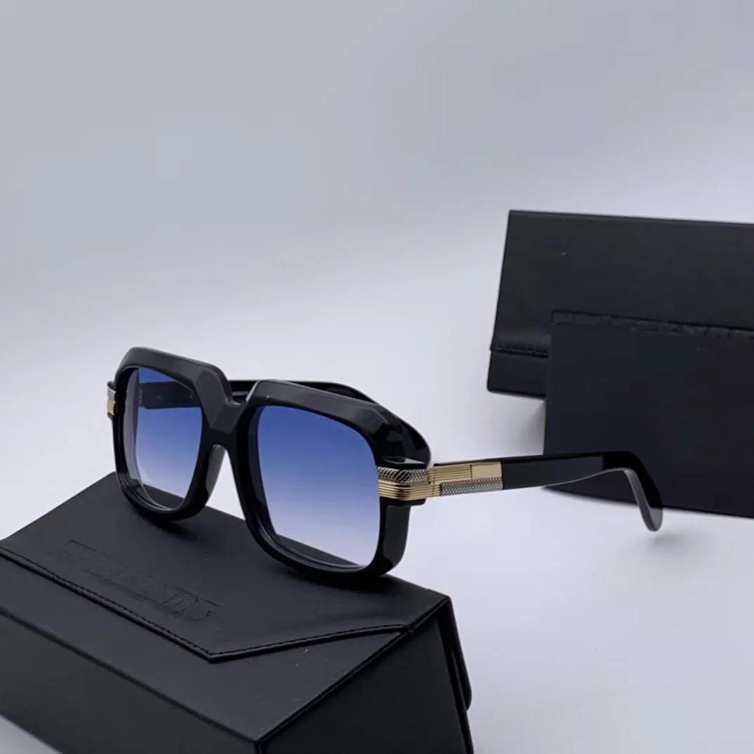607 Черные, Золотые пластиковые винтажные солнцезащитные очки, серые градиентные ретро-модные квадратные солнцезащитные очки с коробкой244F
